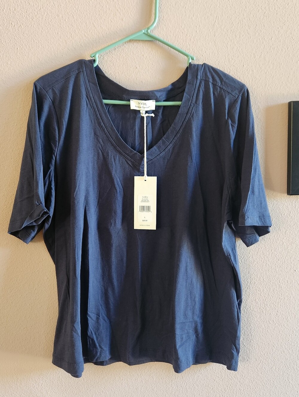 NYDJ Navy Blue Tee L NWT